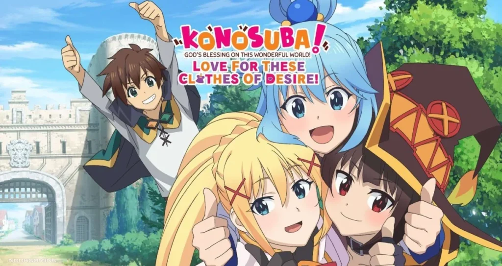Dive into Laughter and Fashion with “KONOSUBA – God’s Blessing on this Wonderful World! Love For These Clothes Of Desire!” Konosuba Gods Blessing On This Wonderful World Love For These Clothes of Desire Featured