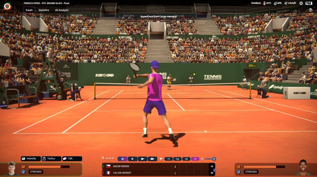 Tennis Manager 2024 - Match Simulation