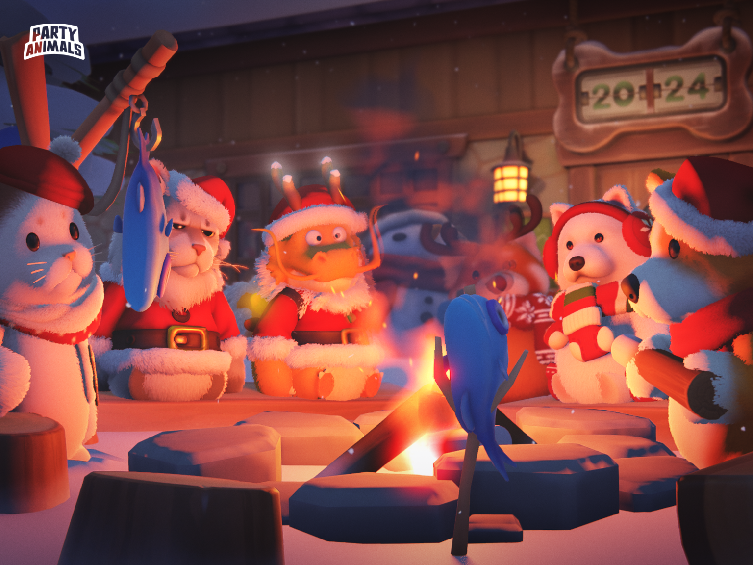 Party Animals Winter Cabin Update Brings Festive Cheer and New Features Party Animals - Winter Cabin Update