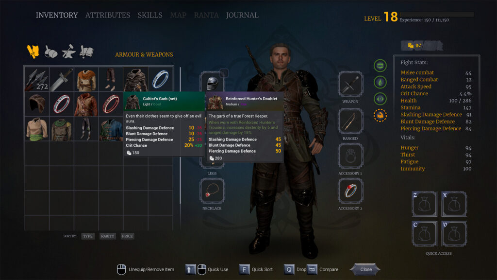 Of Ash and Steel - Character