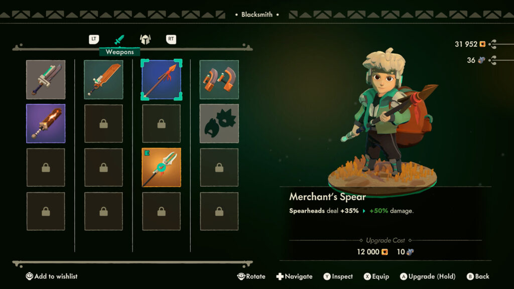 Moonlighter 2: The Endless Vault - Loadout