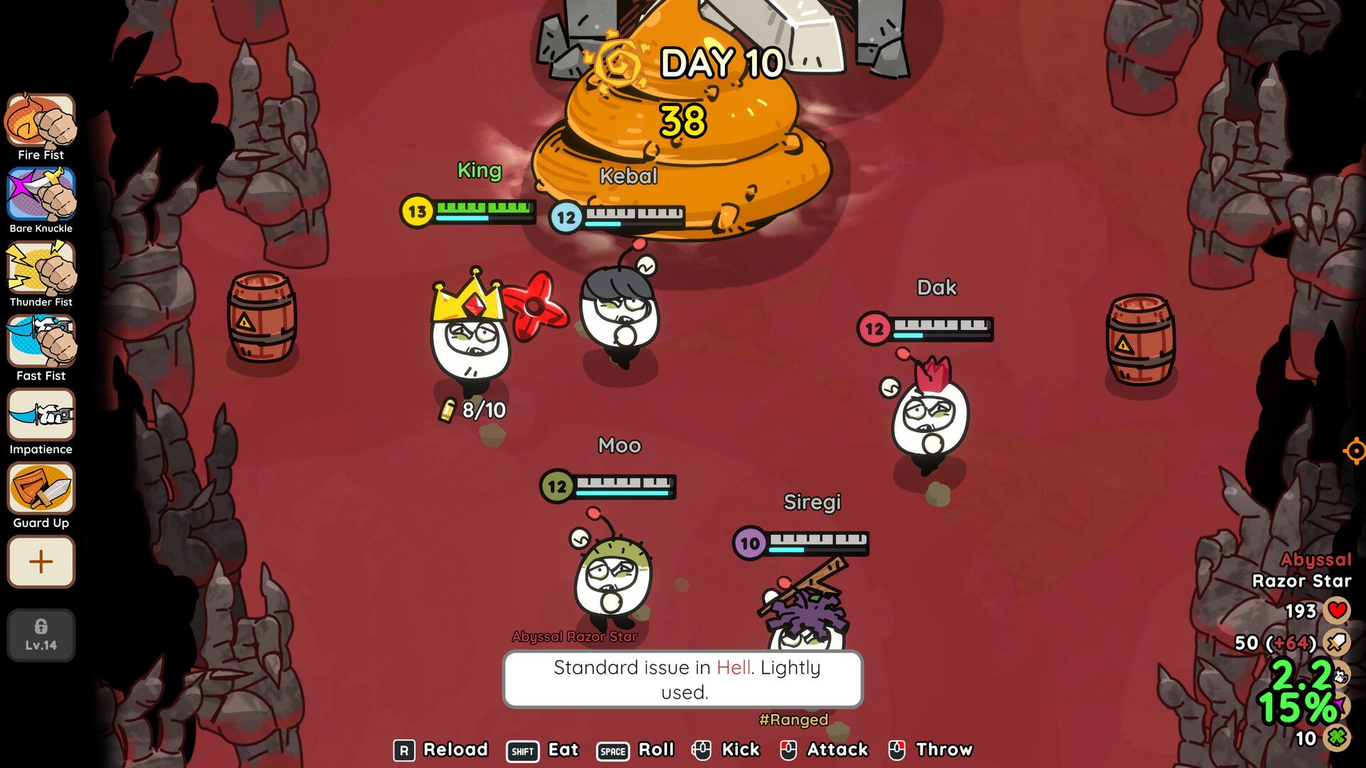 Pebble Knights - daytime scavenging phase screenshot