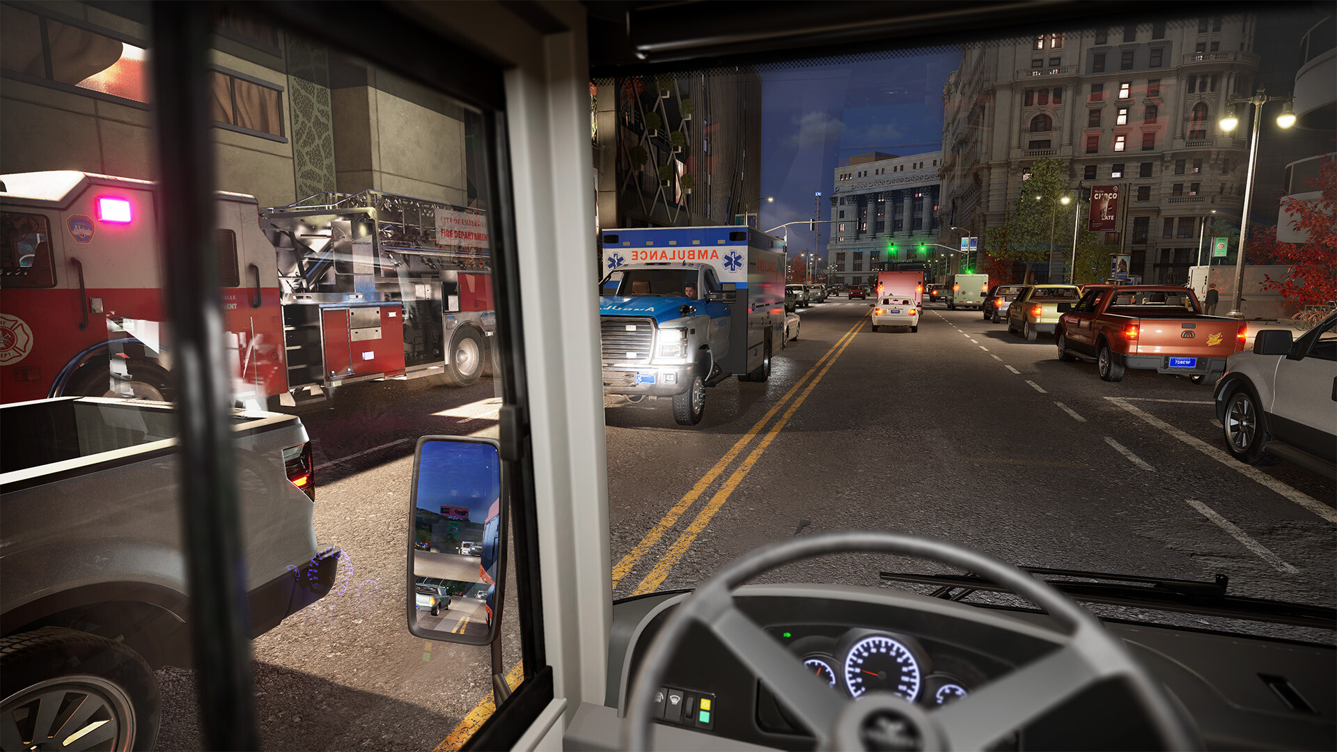 Bus Bound - Emberville city driving screenshot