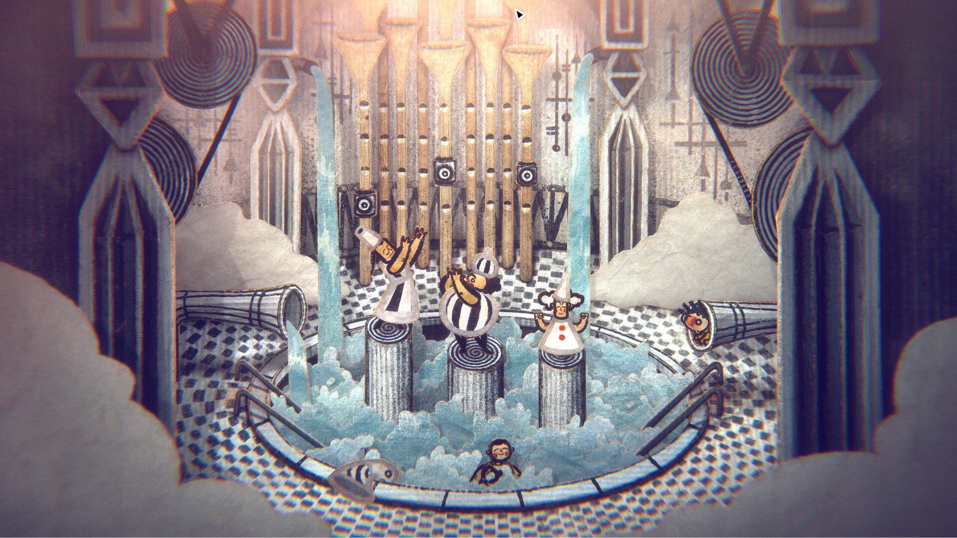 Phonopolis Amanita Design hand-painted cardboard puzzle adventure dystopia screenshot