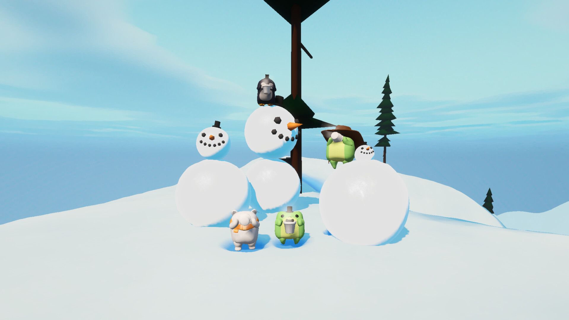 Sledding Game multiplayer snowsports hangout customizable animal characters screenshot
