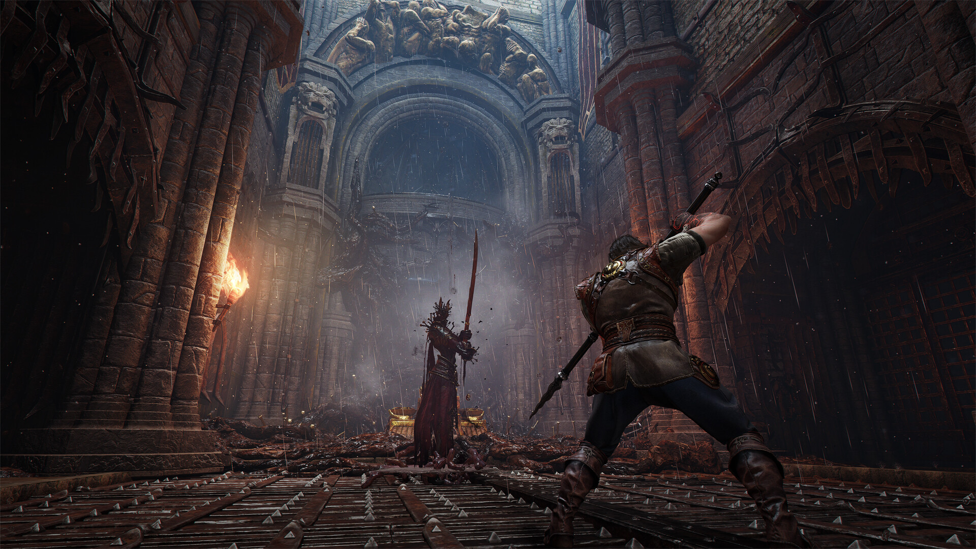 Blades of Fire world exploration dark fantasy environment screenshot