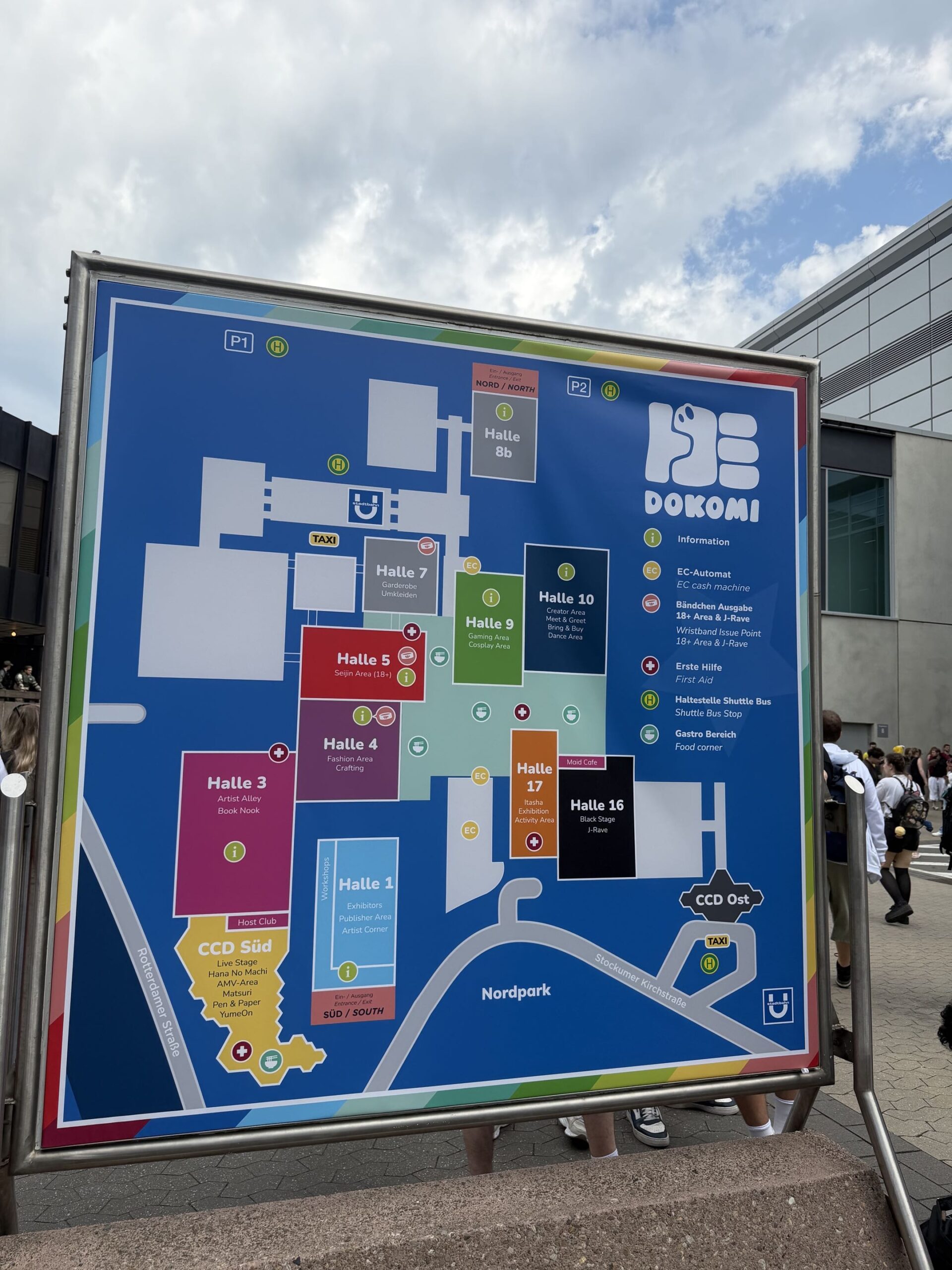 DoKomi 2026 venue map halls Messe Düsseldorf layout all areas