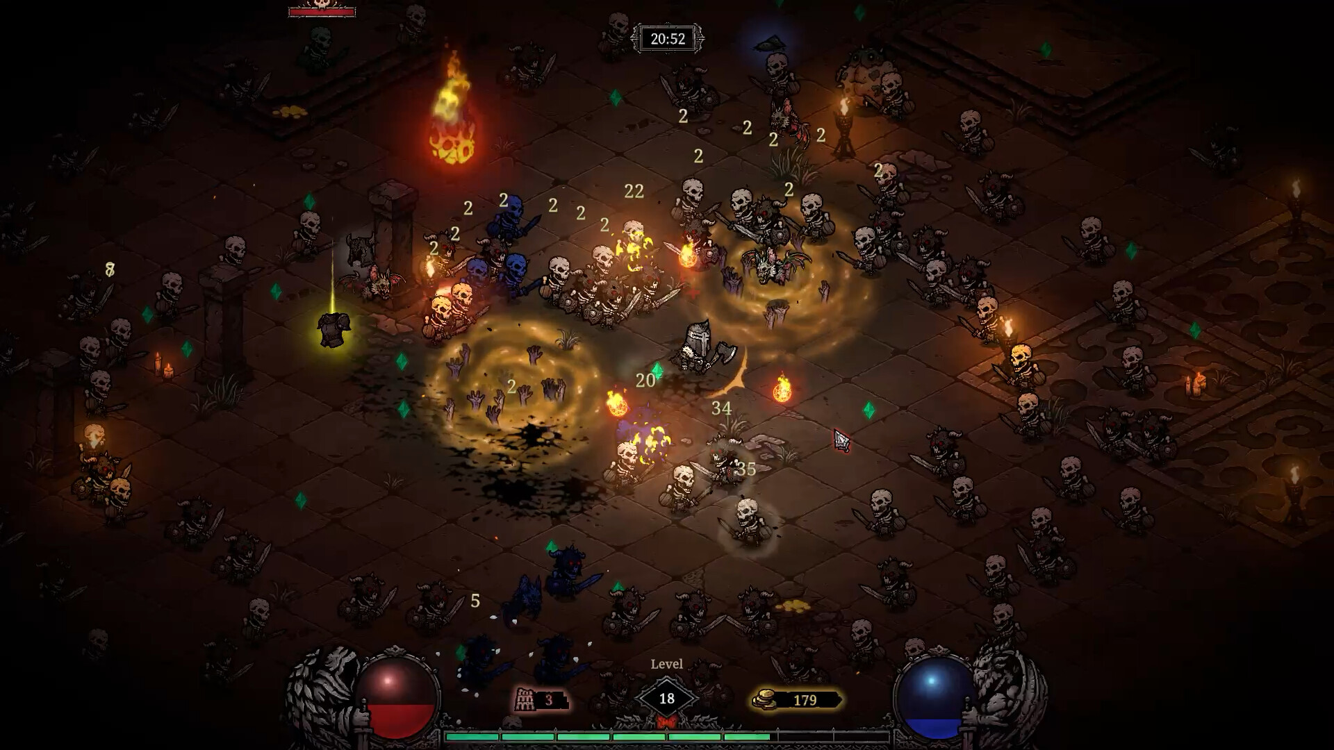 Tower of Babel Survivors of Chaos hand-drawn 2D dark fantasy bullet heaven gameplay