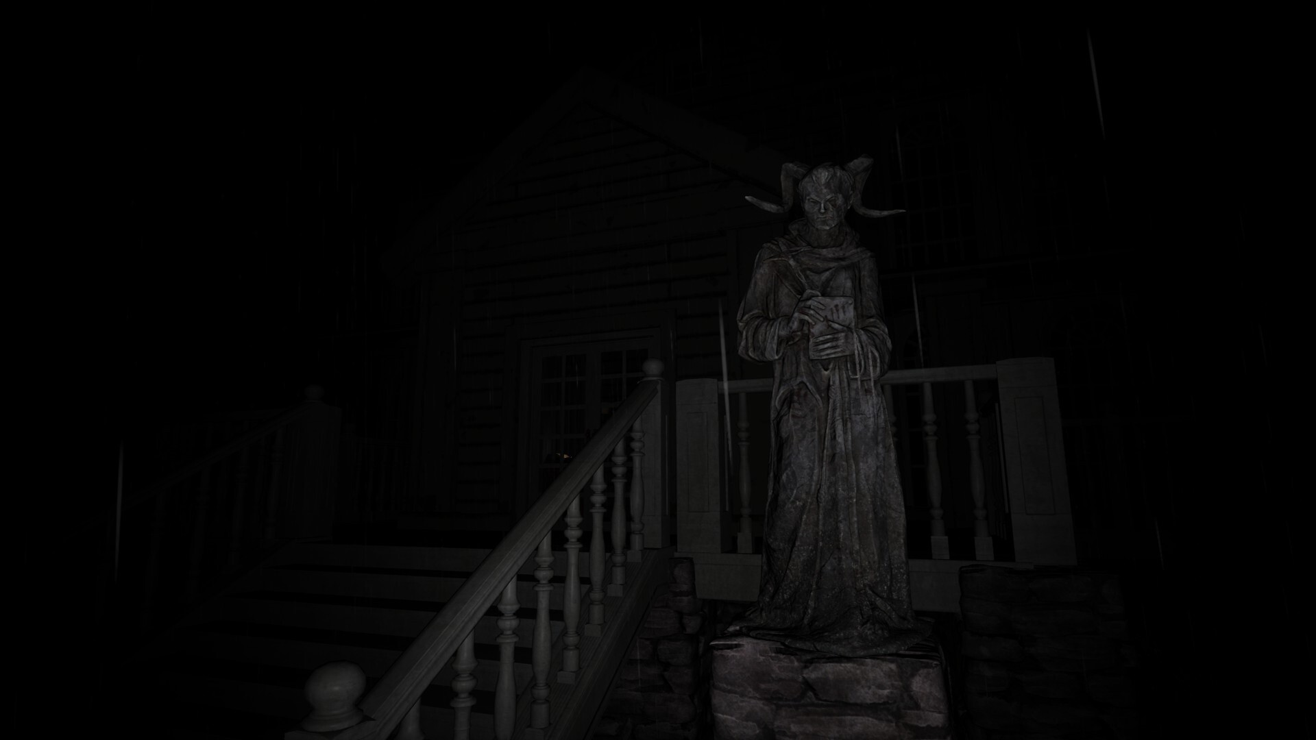 THE LAST PORTRAIT Ashwood Manor first-person horror puzzle adventure exterior