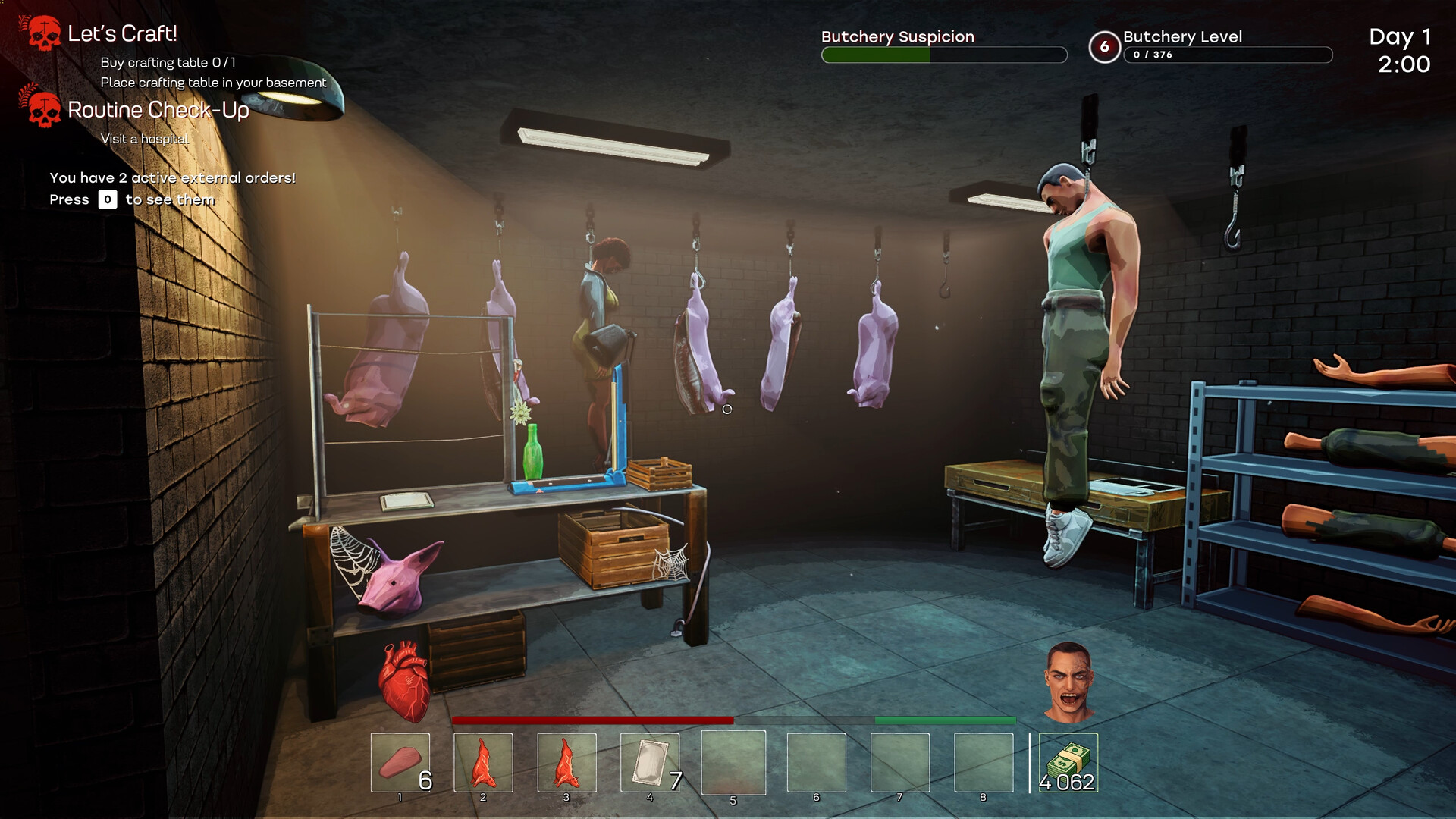 ZOMBUTCHER Monster Business Simulator night stealth hunting Louisiana street zombie