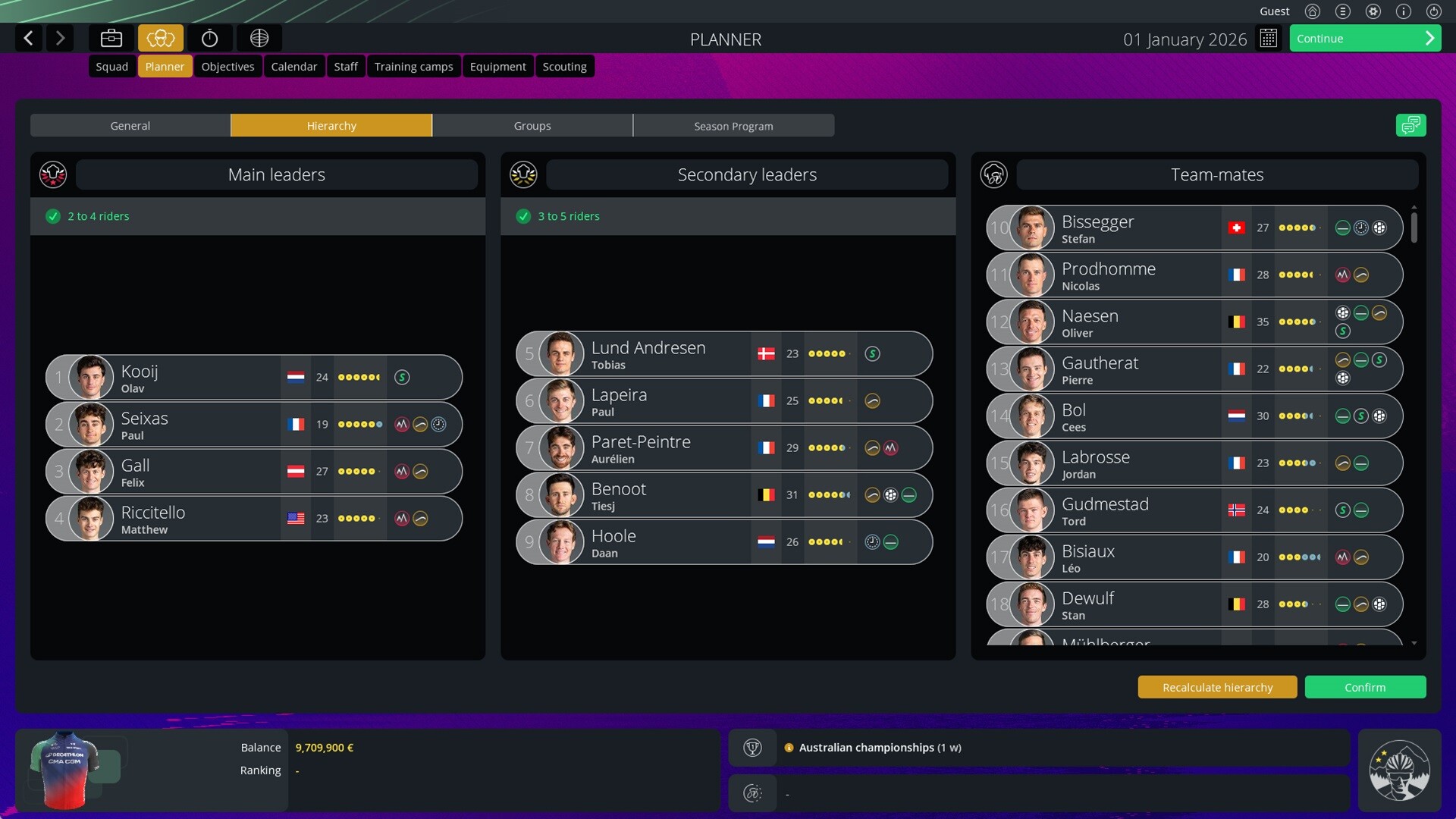 Pro Cycling Manager 26 3D race mode peloton mountain stage