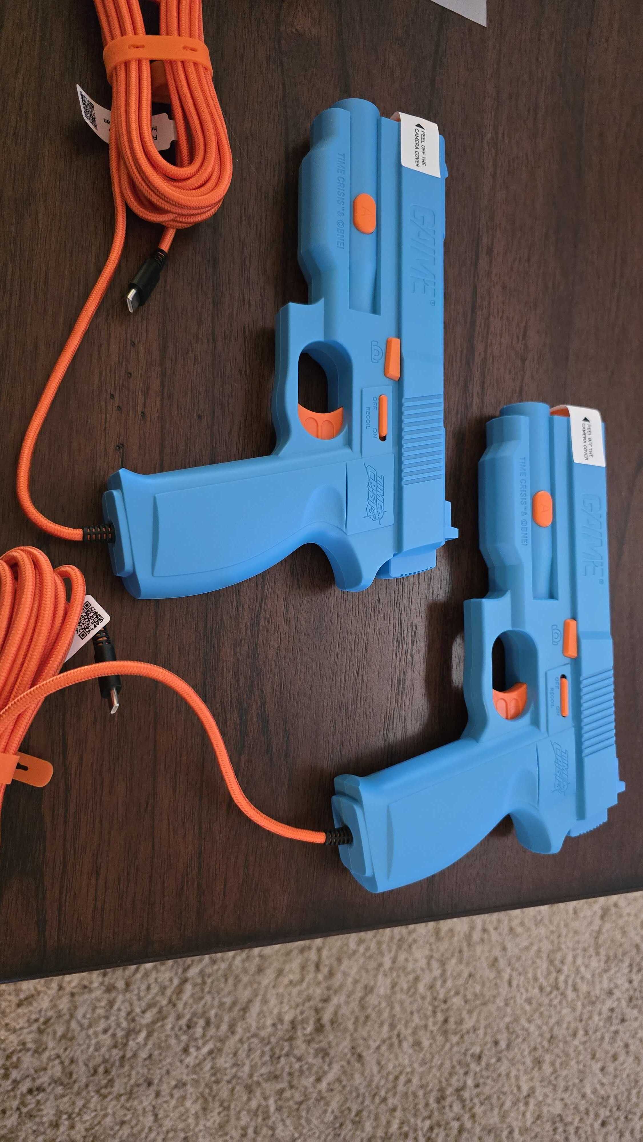 GAIME Time Crisis light guns blue orange USB-C cables two player Ultimate Pack