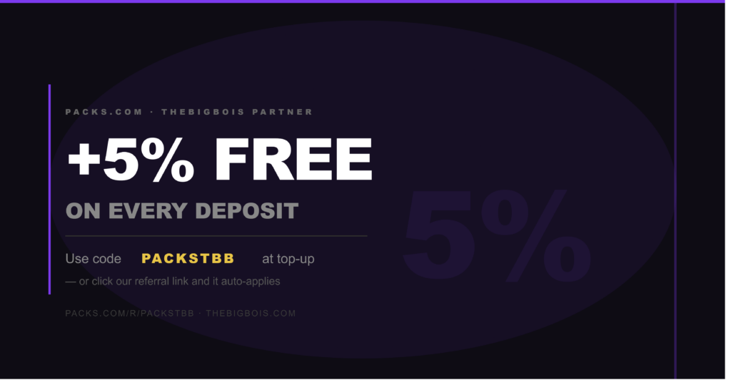 Packs.com Free 5% on Deposit