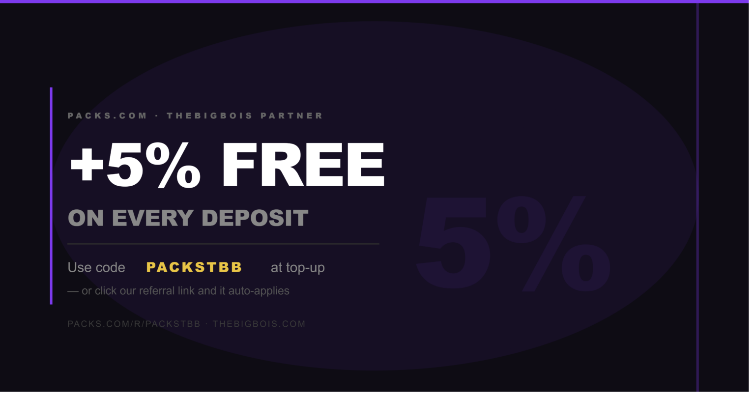 Packs.com Free 5% on Deposit