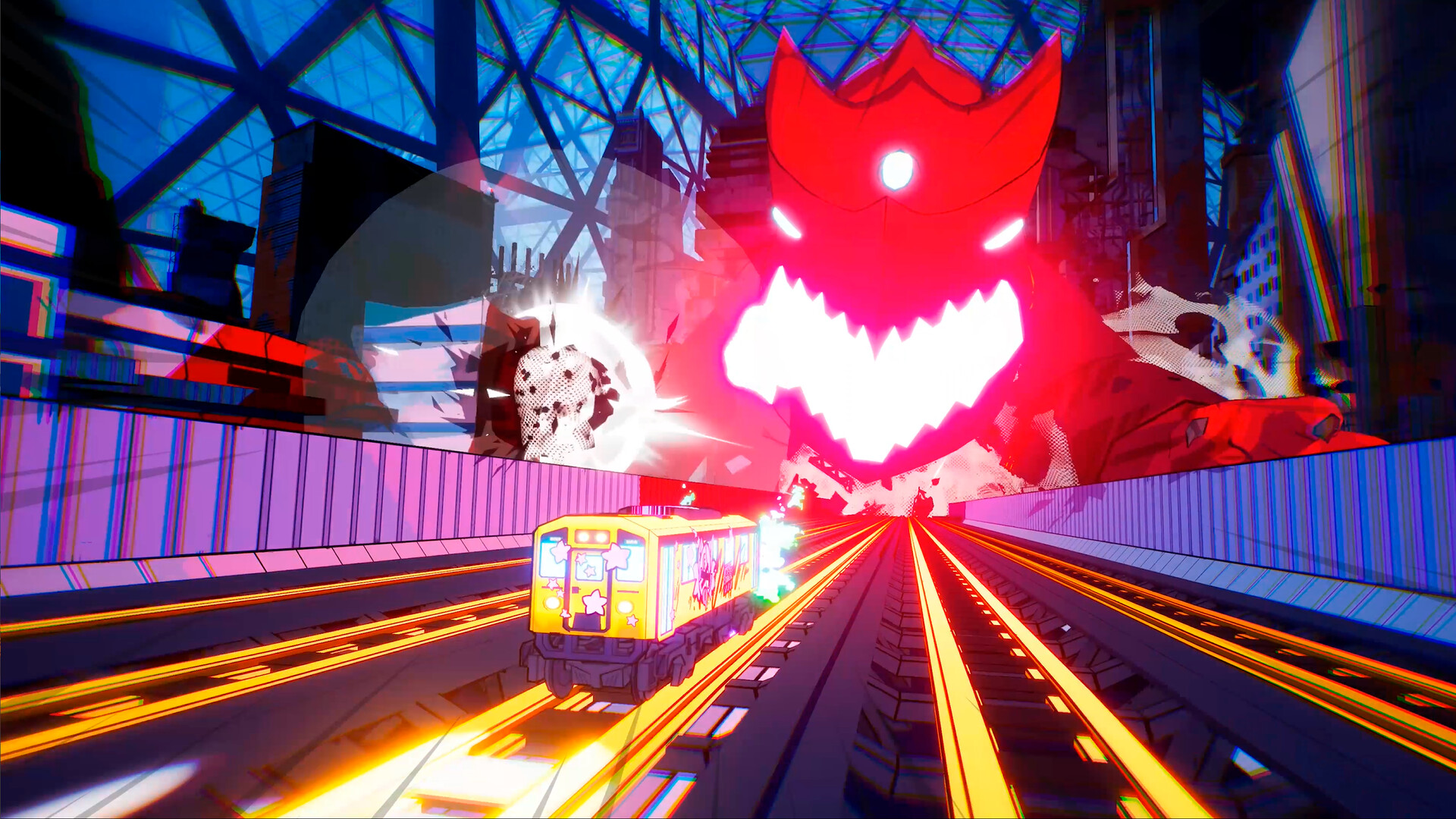 Denshattack Undercoders train trick action Japanese dystopia rail grinding arcade 2026