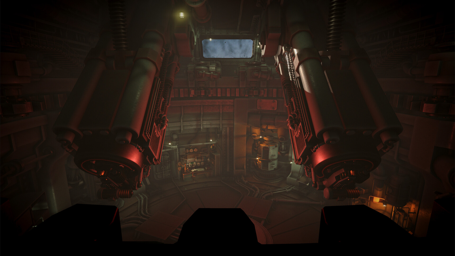 IRON NEST Heavy Turret Simulator review — manually elevating the guns and setting propellant charges in the dieselpunk turret