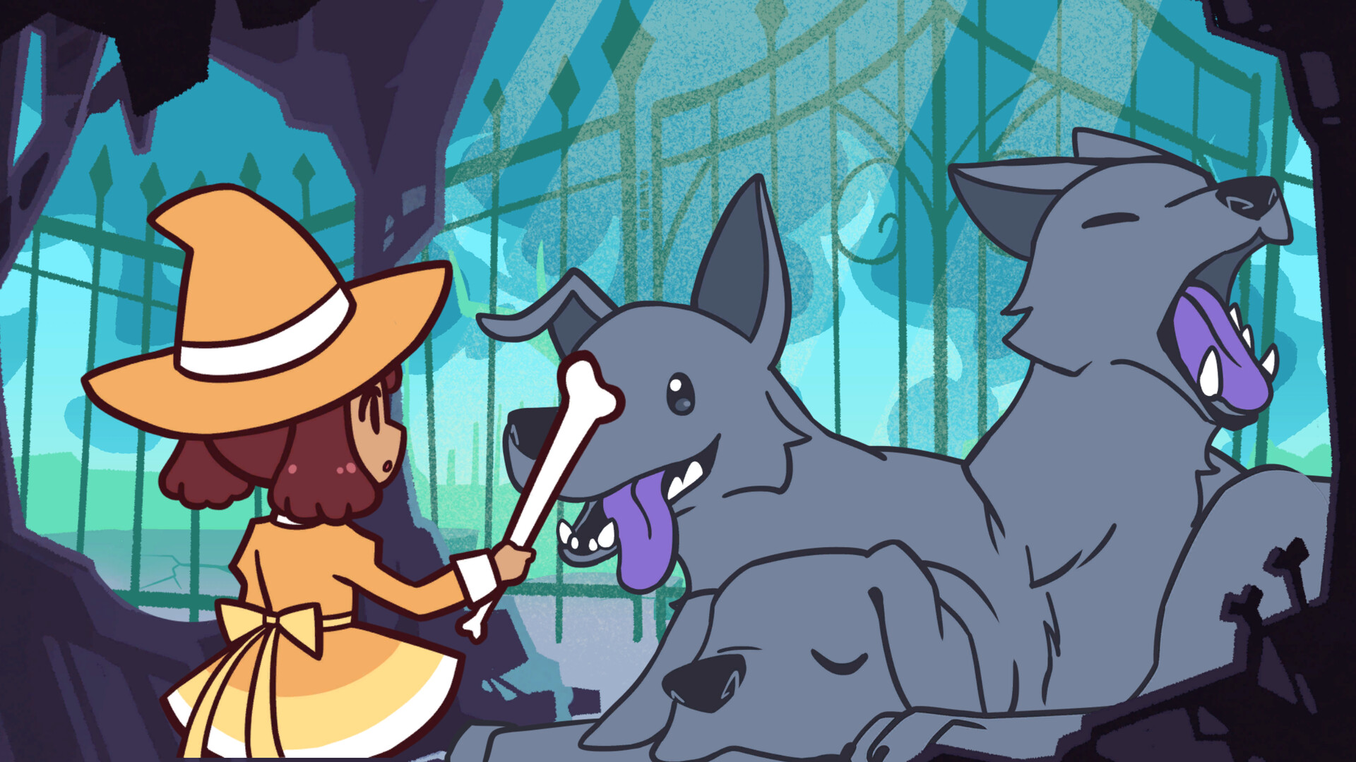 Puppergeist rhythm minigame gameplay ghost dogs Serenity Forge Mecrew Games colorful 2D art style