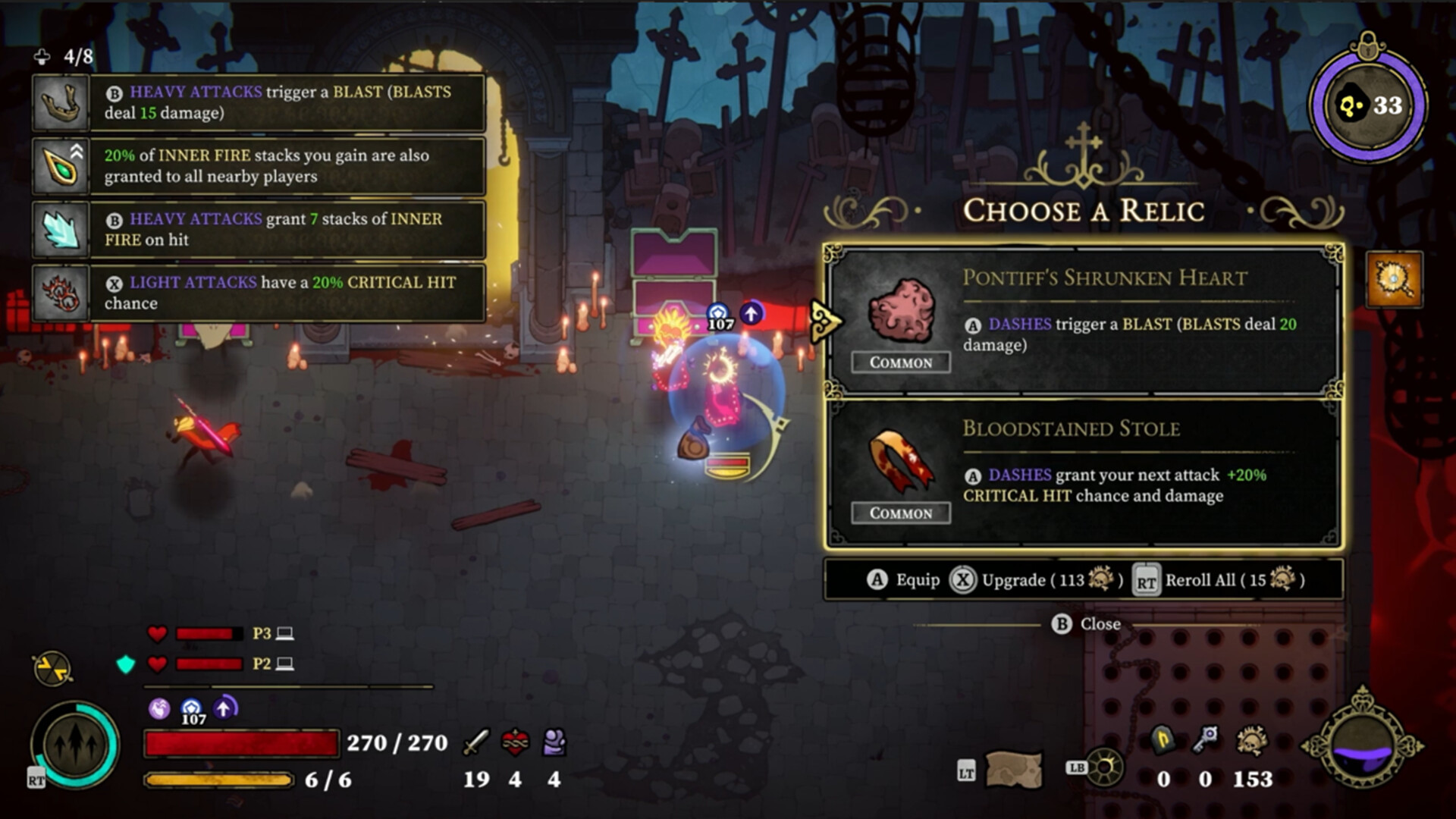 33 Immortals review Thunder Lotus co-op action roguelike 33 player raid hand-drawn art 2026