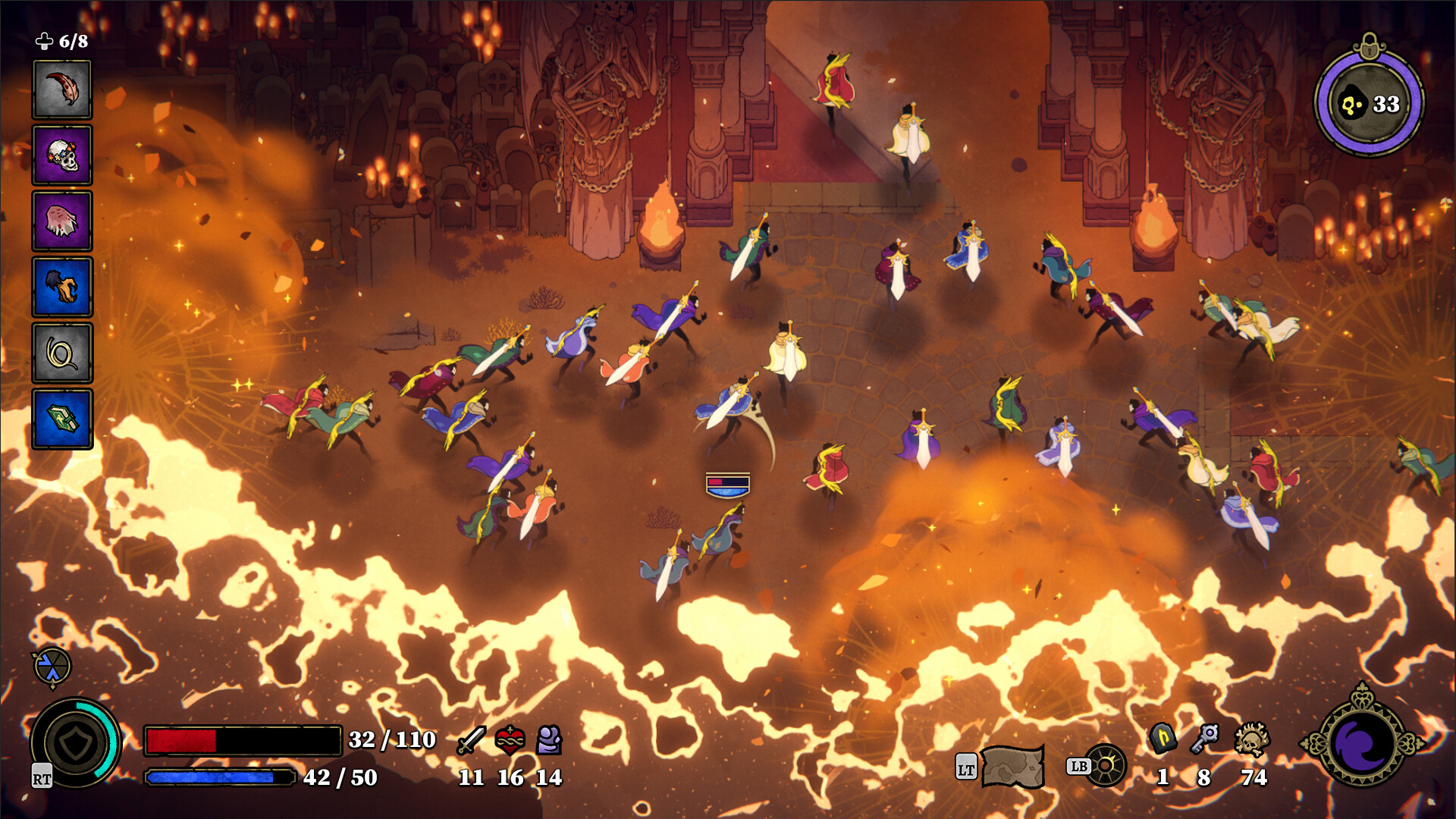 33 Immortals review boss fight co-op raid emote coordination Thunder Lotus Steam 2026