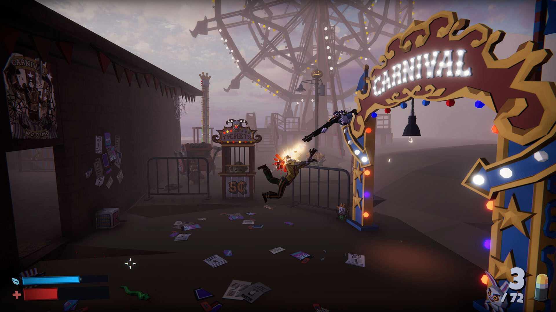 Deadliest Pigeon review bullet time trick shots black hole gun laser chainsaw enemies Steam 2026