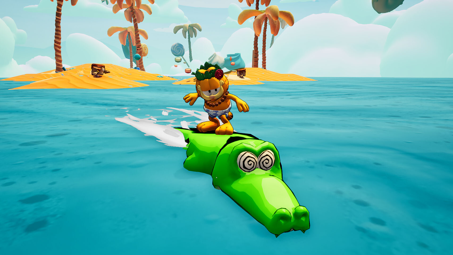 Garfield - Escape from Monday review — Garfield platforming through a colourful dream world of vegetables