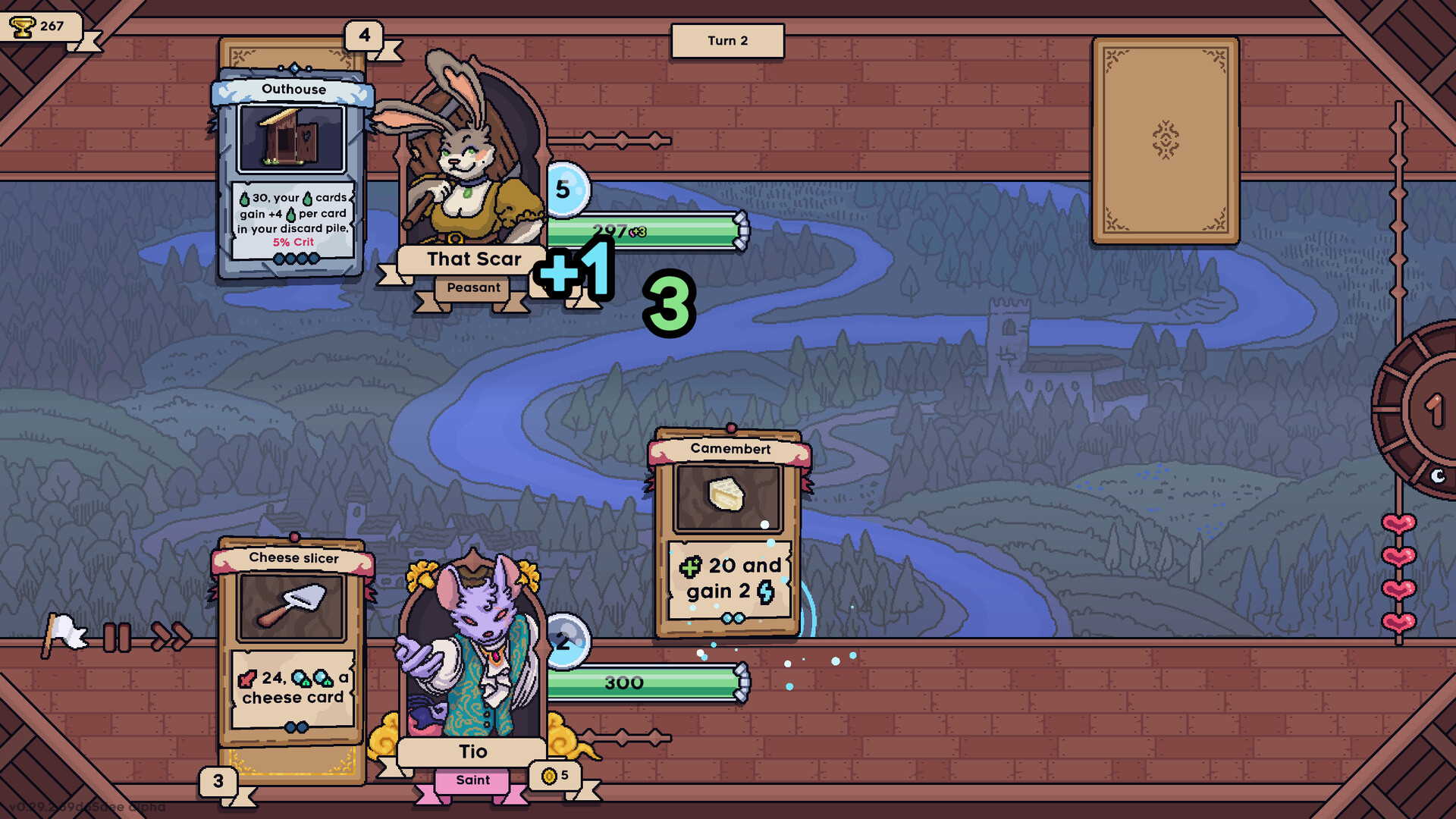 Grail review — the deckbuilding autobattler from Sokpop Collective with cards, stickers and upgrades between fights