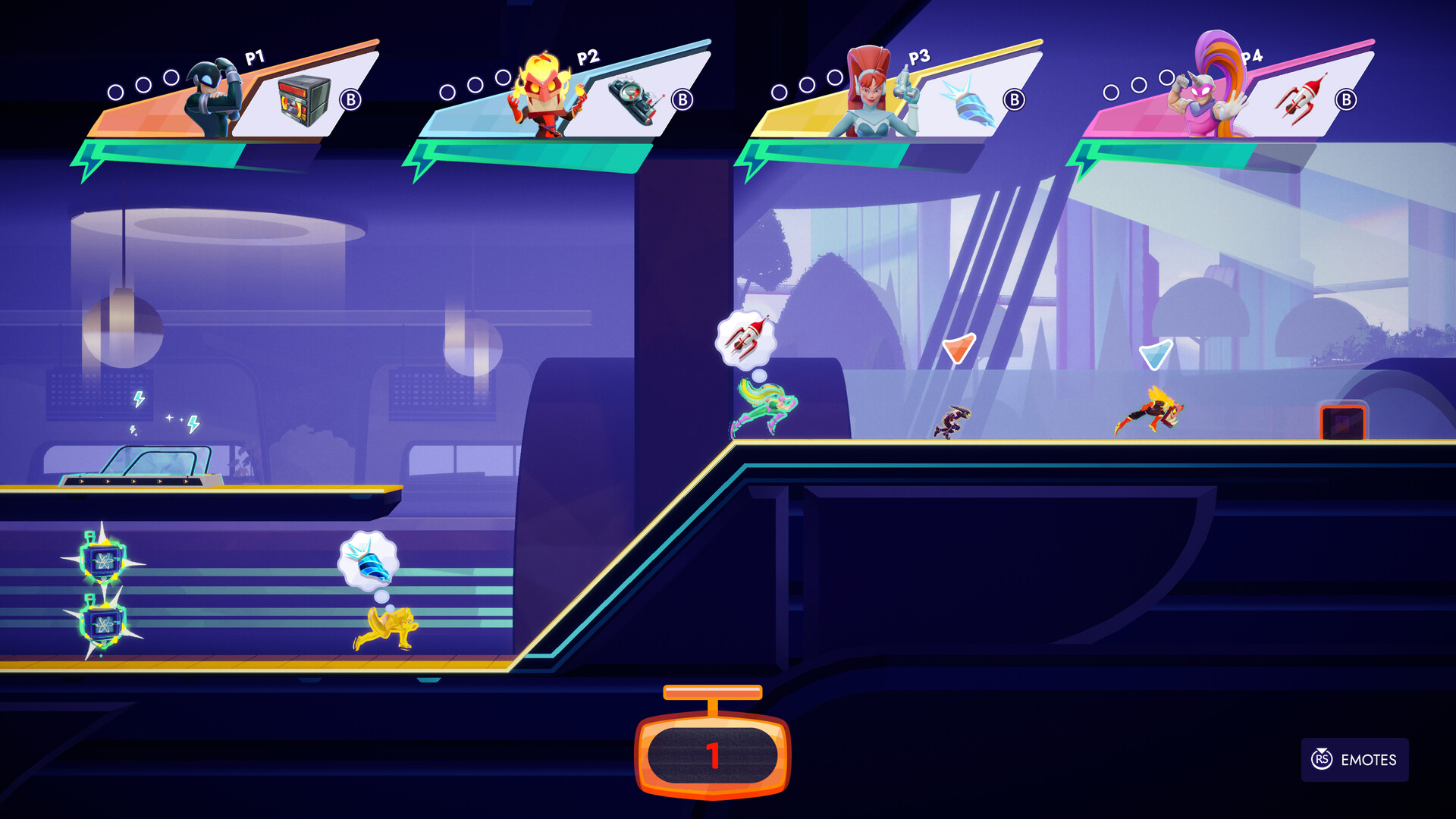 SpeedRunners 2 King of Speed review — grappling hook traversal and power-ups in an eight-player race