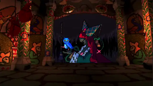 Ratacombs — a rope being released at the altar in the sacrificial chamber