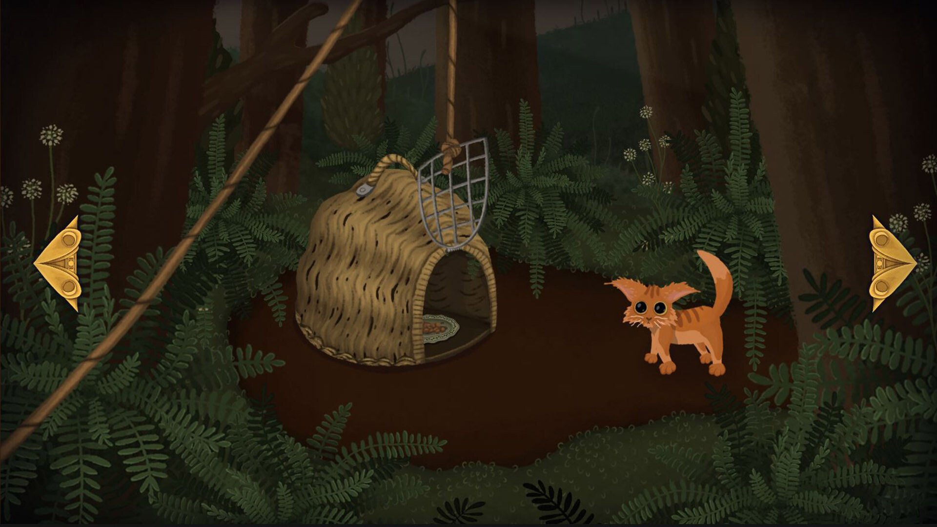 Allogloom review — Nora meets one of the adorably unsettling monsters wandering the wreckage of her home