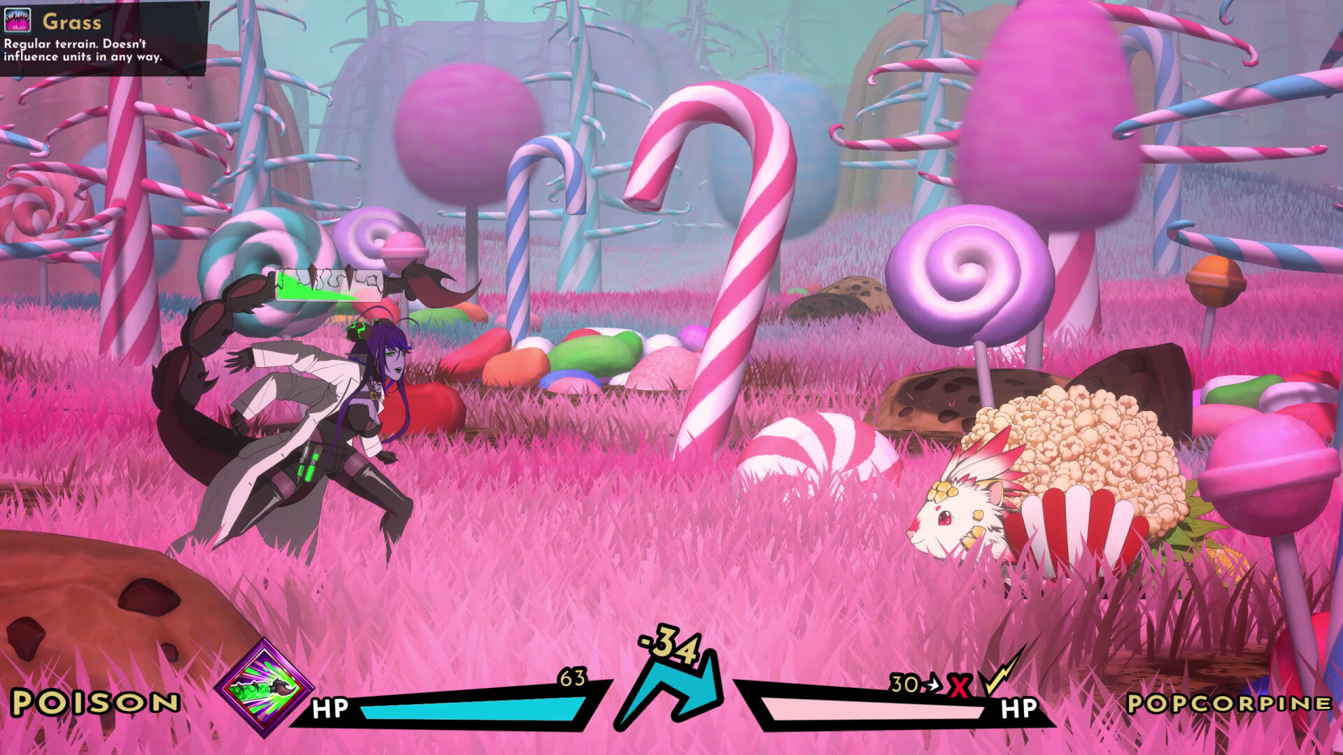 Food Devils demo preview — a party of human adventurers and a Food Devil plan their moves on a grid-based tactical map