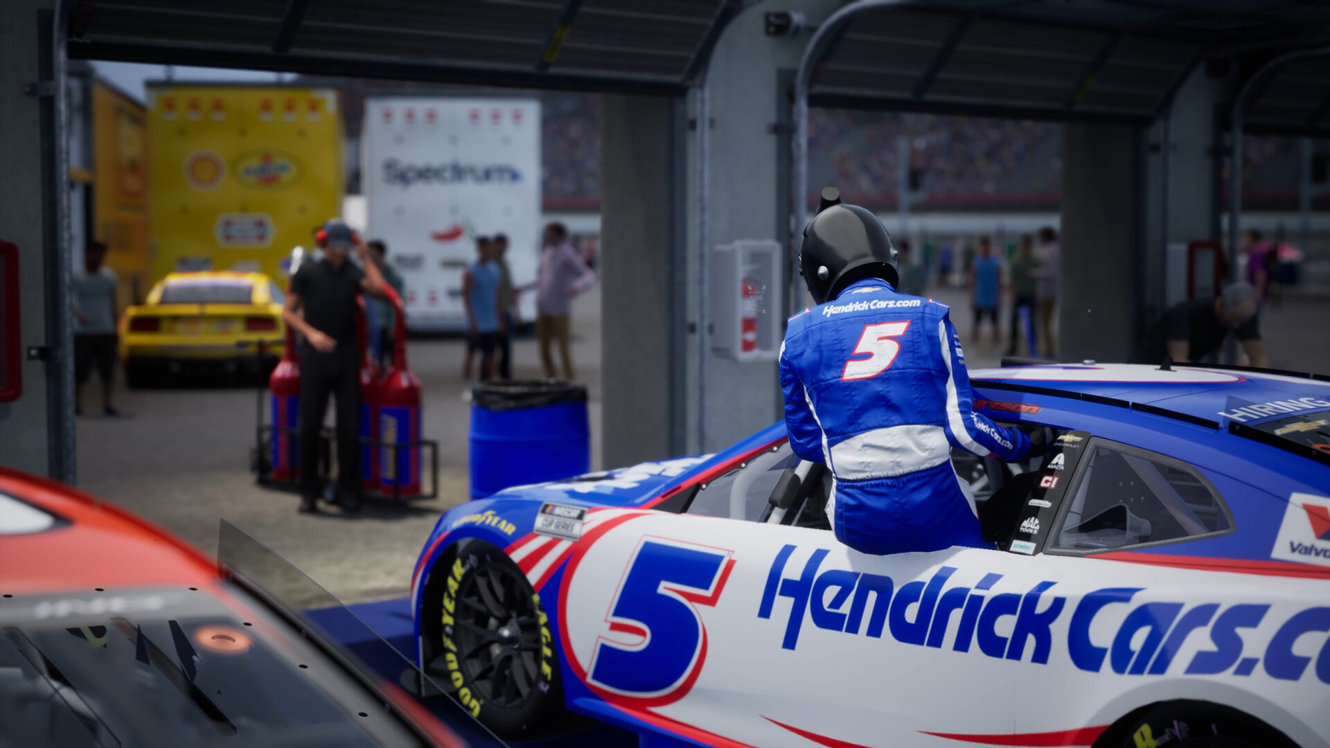 NASCAR 26 review — stock cars racing in a pack on a laser-scanned oval